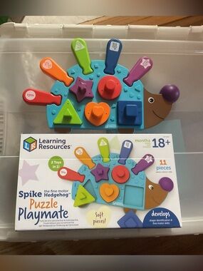 LEARNING RESOURCES SPIKE the HEDGEHOG PUZZLE PLAYMATE